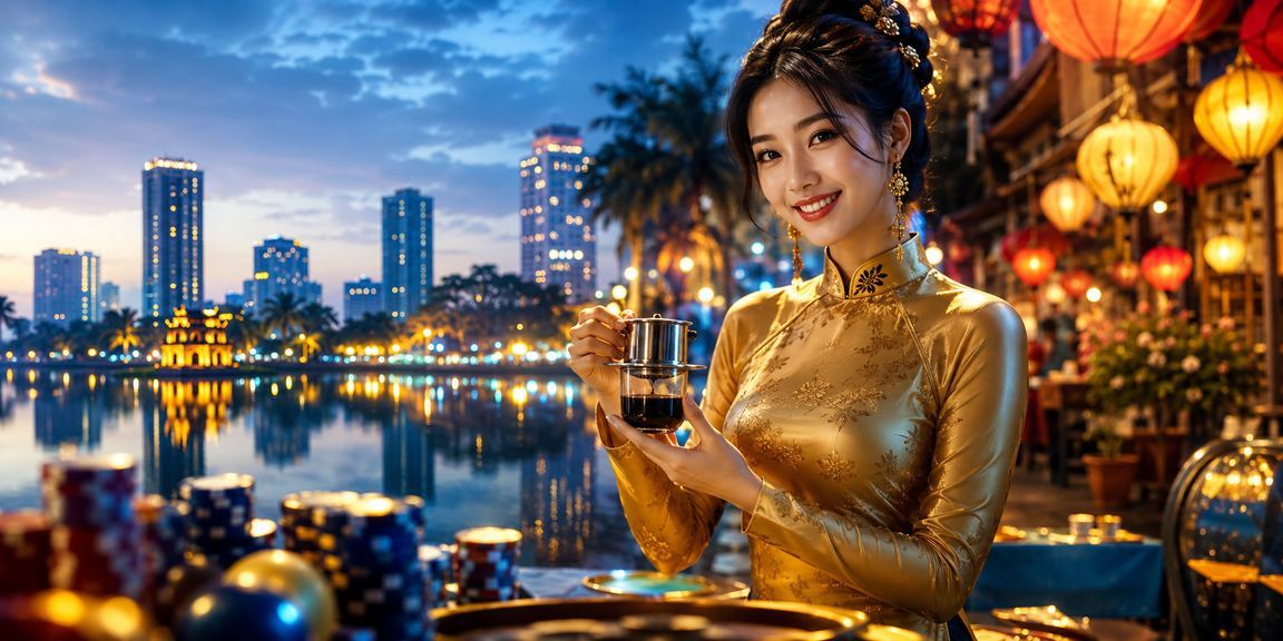 Không khí giải trí casino tại Hà Nội – người dùng Việt Nam trải nghiệm sòng bài trực tuyến với trang phục áo dài