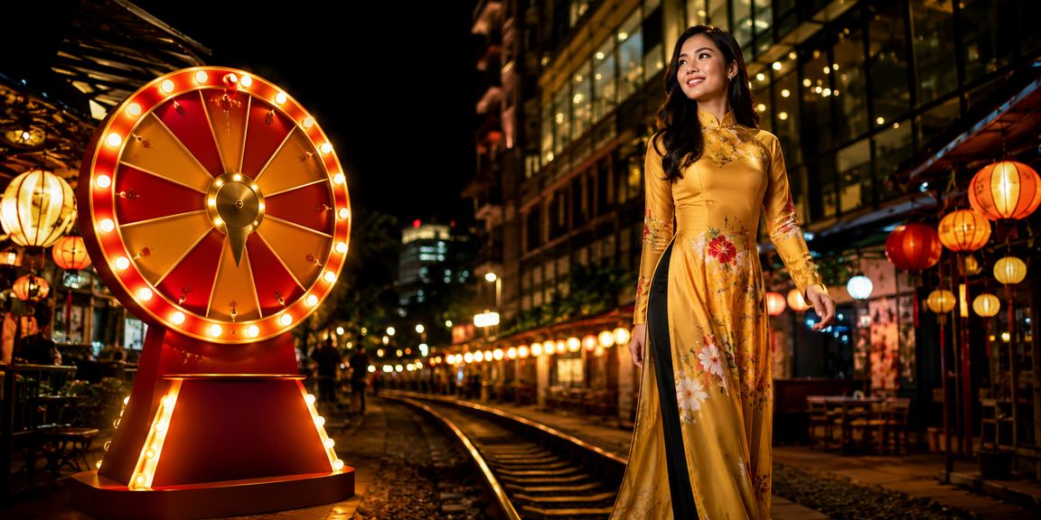 Không khí sôi động tại chợ đêm Hà Nội với hoạt động quay số may mắn