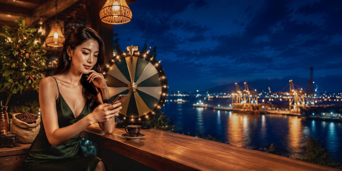 Người dùng Vũng Tàu tra cứu thông tin thanh toán trên điện thoại tại quán cà phê